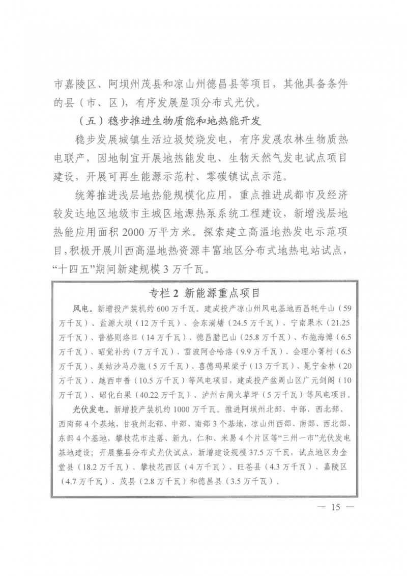 光伏發(fā)電1000萬千瓦！四川省公布“十四五”可再生能源發(fā)展規(guī)劃