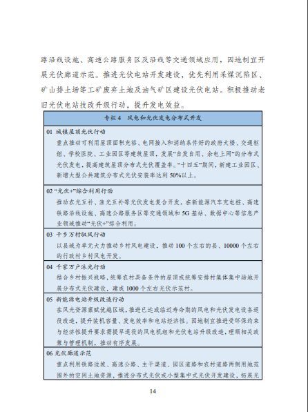 發(fā)改委、能源局等九部委聯(lián)合印發(fā)發(fā)布“十四五”可再生能源規(guī)劃！