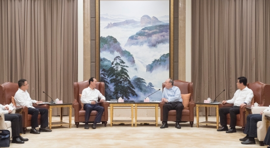 中國電建集團(tuán)公司黨委書記、董事長丁焰章拜會福建省委書記尹力、省長趙龍