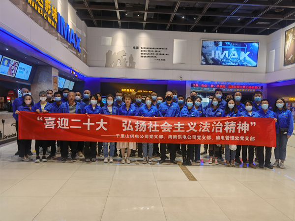 烏海供電公司多家黨支部聯(lián)合開(kāi)展“喜迎二十大，弘揚(yáng)社會(huì)主義法治精神”主題觀影活動(dòng)