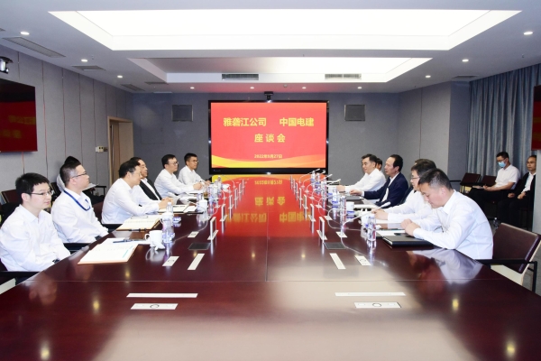 丁焰章與雅礱江公司黨委書記、董事長祁寧春座談
