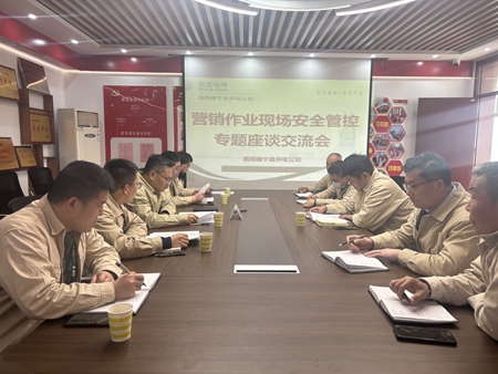 國網睢寧縣供電公司召開營銷作業(yè)現場安全管控專題座談交流會