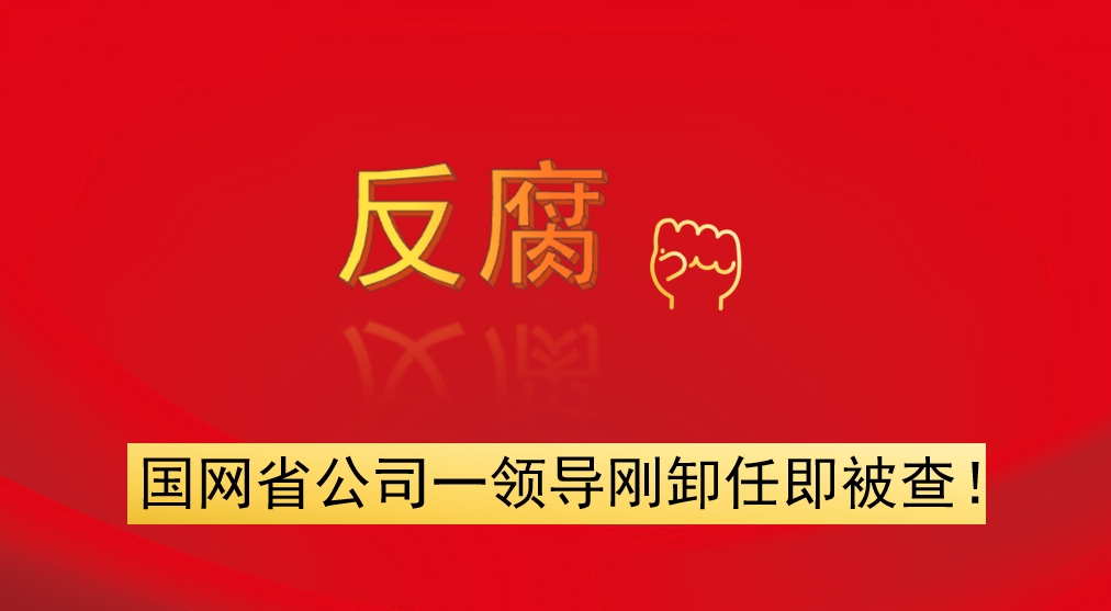 國(guó)網(wǎng)省公司一領(lǐng)導(dǎo)剛卸任即被查！